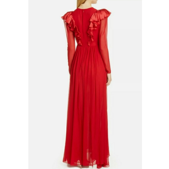 Giambattista Valli Maxi Ruffle Silk Chiffon Dress - Picture 4 of 11